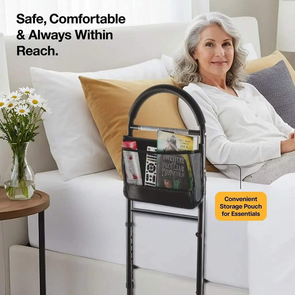 Bed Rail For Elderly Adjustable Safety Assist w/ Support